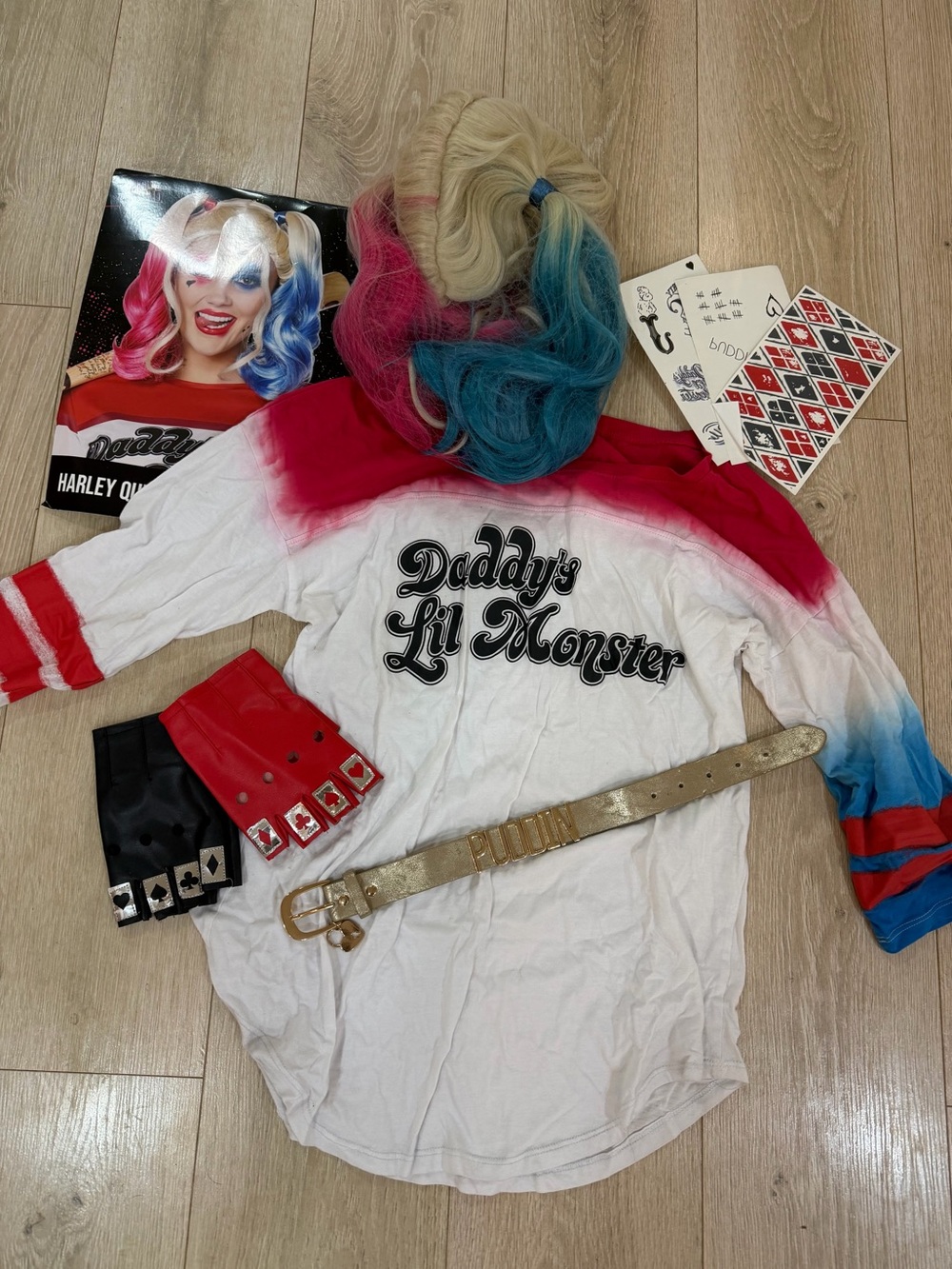 Women’s  'Daddy's Lil Monster' Harley-Inspired Costume Shirt and accessories XL